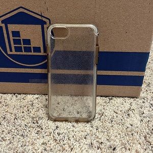 iPhone 8 used Sparkly clear phone case FOR SALE